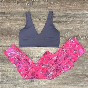 EUC Lululemon Matching Pink/Purple Set. Size Top 10/Bottom 8